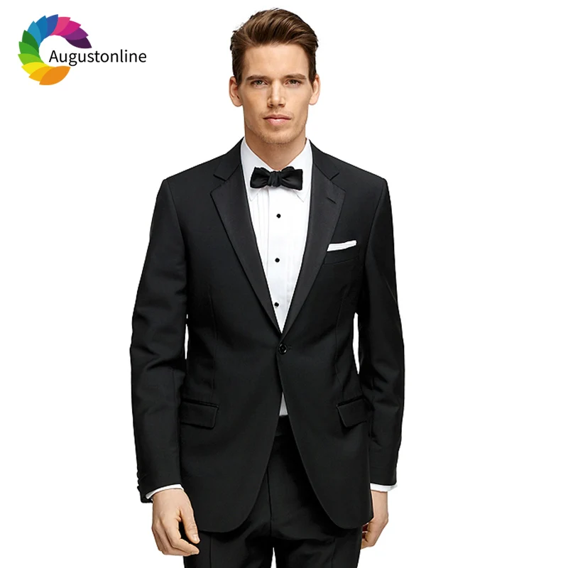 

Black Business Men Suits For Wedding Costume Blazer Custom Made Tuxedos Slim Fit Formal Best Man 2018 Terno Traje Hombre 2Pieces