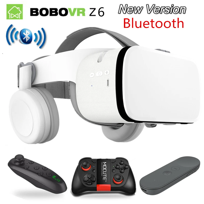 Newest Bobovr Z6 Casque Helmet 3D VR Glasses Virtual Reality Headset Bluetooth Earphone For Smartphone Google Cardboard