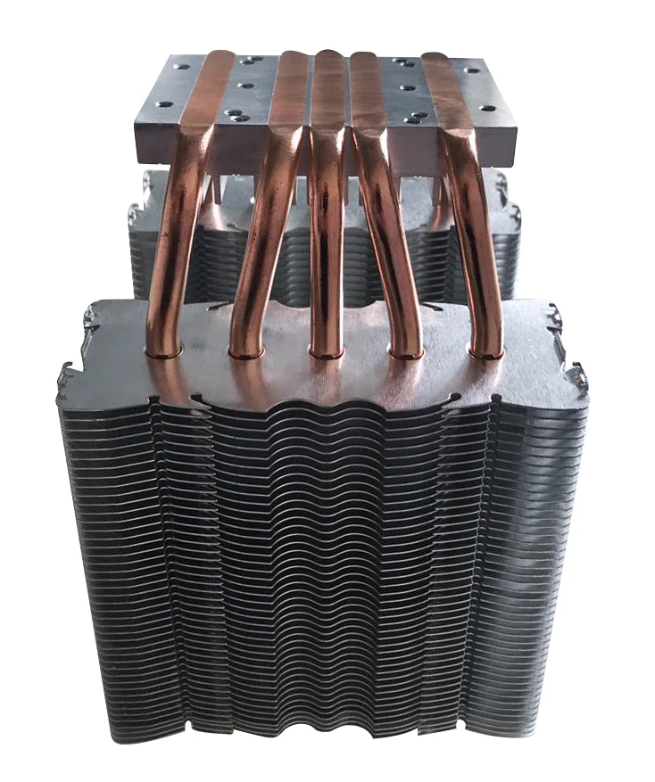 DIY LED U-HOME Ausgezeichnete Kupfer Aluminium Heatpipe Dual Kühler Cooling Kühlkörper für 200W/300W COB LED DIY home Cinema Projektor – Detail 7