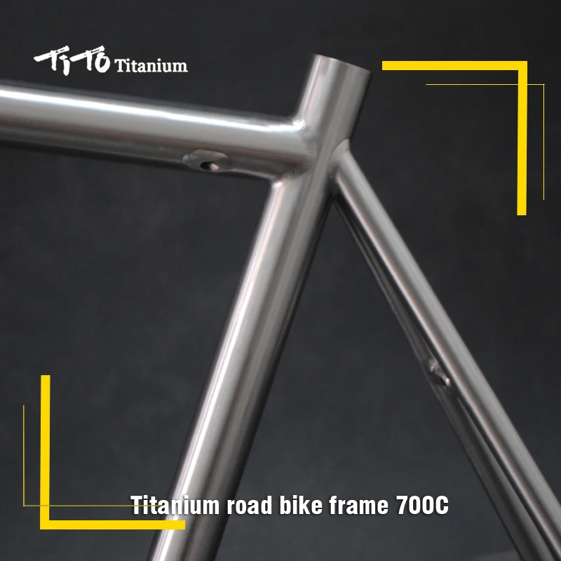 Free shipping !!! TiTo titanium  road bike frame 700C titanium road bicycle internal shifter housing