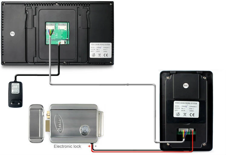 Imagem -06 - com Fio Polegadas Lcd Rfid Keyfob para Casa Vídeo Campainha Intercomunicador Telefone da Porta Câmera ir v1 Sistema de Intercomunicação