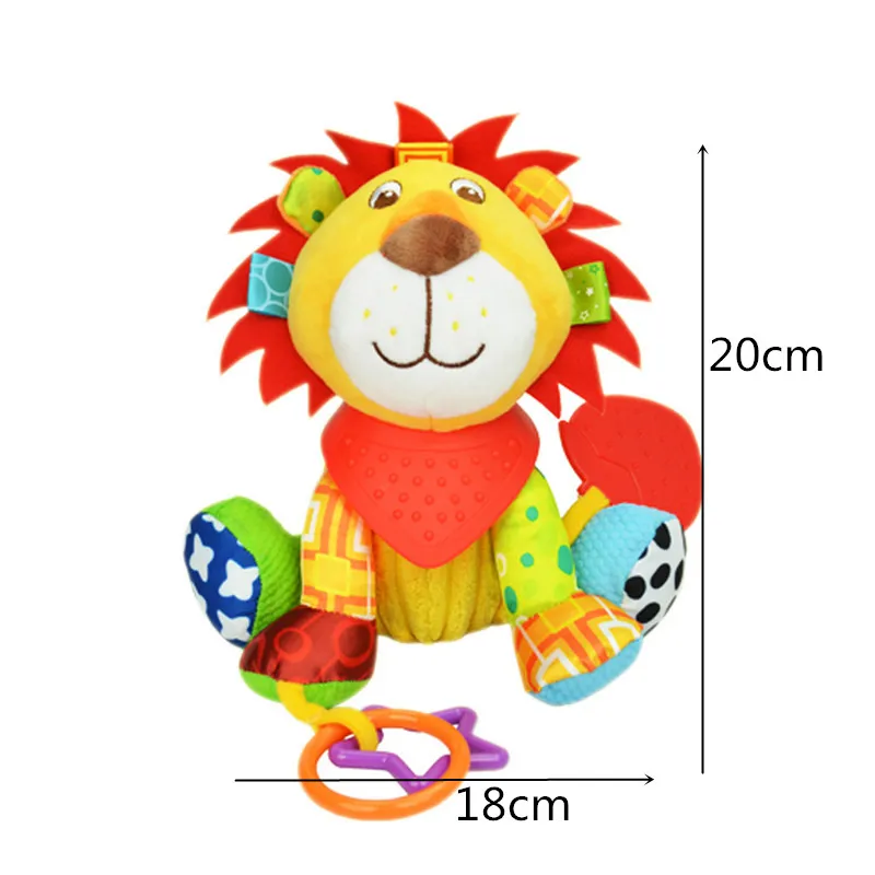 1pcs Sozzy Multifunctional Baby Toys Rattles Mobiles Soft Cotton Infant Pram Stroller Car Bed Rattles Hanging Animal Plush Toys