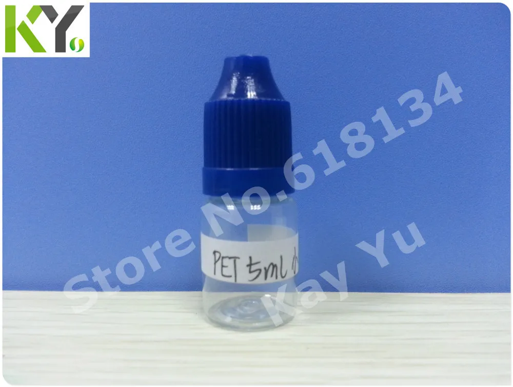 

Wholesale Free shipping 5ml PET childproof cap bottle with thin tip for 3500pcs plastic bottle