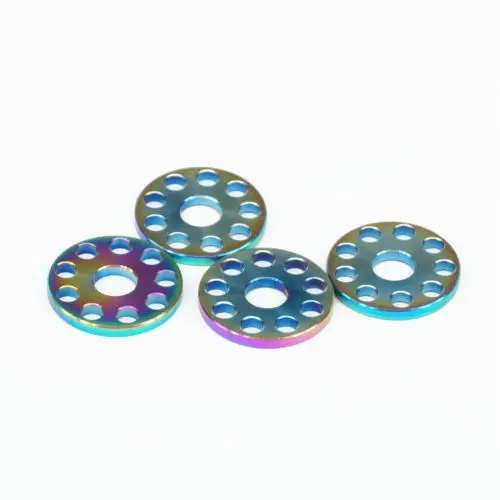 LOT 4 M6 Rainbow GR5 Titanium Motorcycl Decoration Bolt Screw Spacer Flat Washer