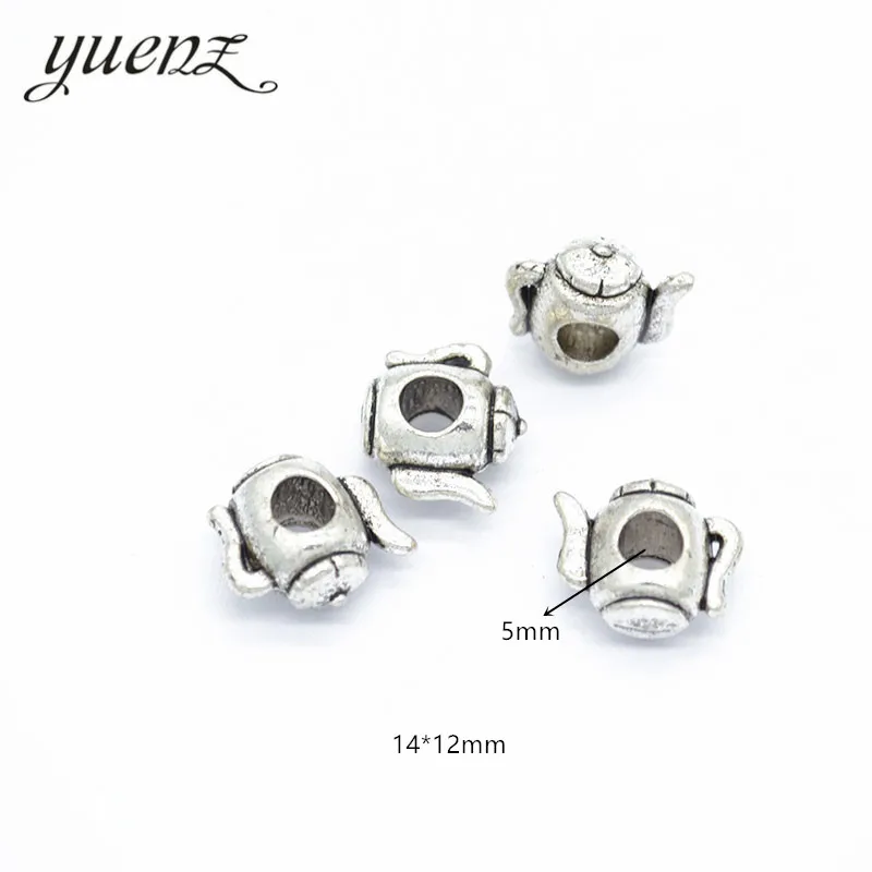 YuenZ 8pcs Antique Silver Color big hole kettle Beads Spacers Beads Fit European Charm Jewelry Accessories DIY Findings R105