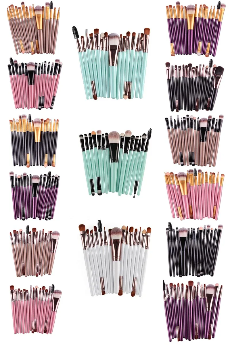 

New design Makeup Brush Set & kits Superior Professional Soft Eyeshadow Eyeliner Lip Cosmetic Facial Make up set 15pcs/sets