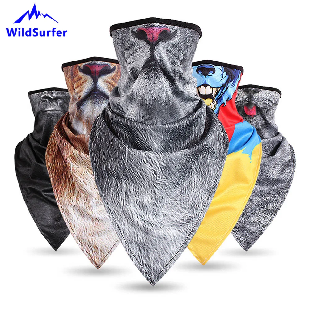 Triangular Hiking Scarves, Riding Breathable Towel, Animal Half Face Mask, Fishing Bandana, Biking Scarf, Cycling Plus