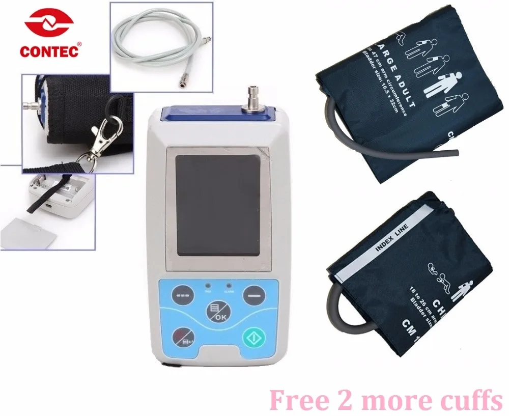 

CONTEC ABPM50, 24 Hours, Ambulatory Automatic Blood Pressure Monitor, NIBP Monitor, 1 / 3 cuffs for choice