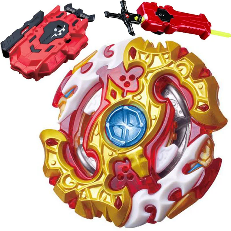 Spinning Top Nightmare Longinus / Luinor  STARTER w Launcher B-97 + LR RED Launcher and Sword Launcher