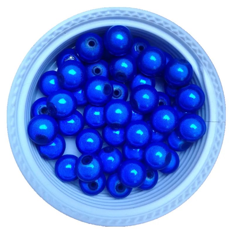 

DIY Jewelry Findings 10mm 900pcs Loose Round Royal blue Acrylic Miracle Beads Fit Ornament Accessories Earring Bracelet