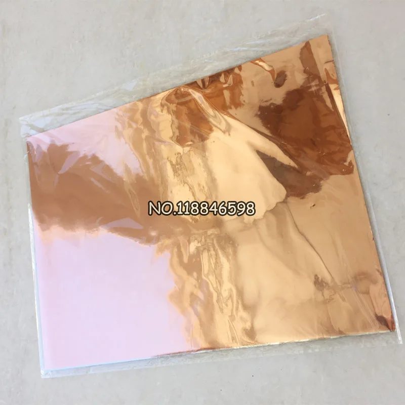 50Pcs A4 Size Rose Gold Color Hot Foil Paper for Plastic and Hard Box