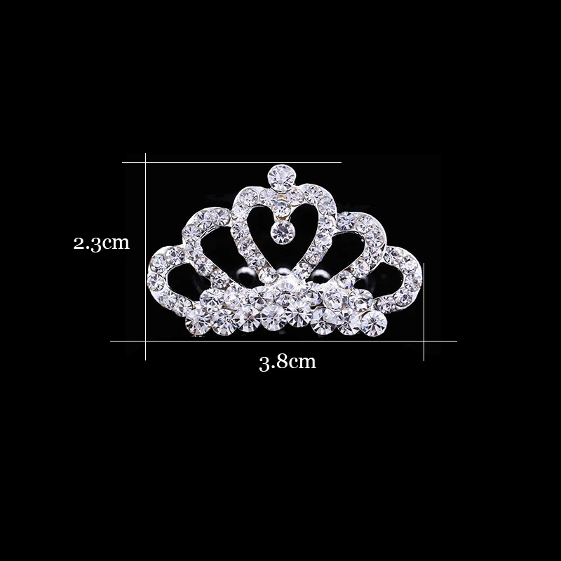 Shiny Rhinestone Hair Clip Small Girls Diadem Crown Tiara Children Head Hair Jewelry Accessories for Hair Ornaments Baby Hairpin