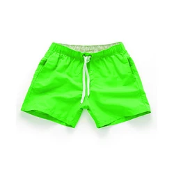 Casual cintura média calções de praia masculino, Shorts de cordão reto sólido, 4 cores, S-2XL, verão