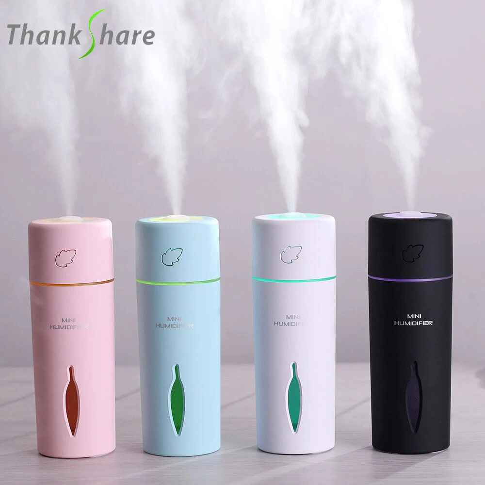 

THANKSHARE 150ml Ultrasonic Air Humidifier USB Aroma Essential Oil Diffuser Aromatherapy Leaf Cool Mist Maker For Home Office