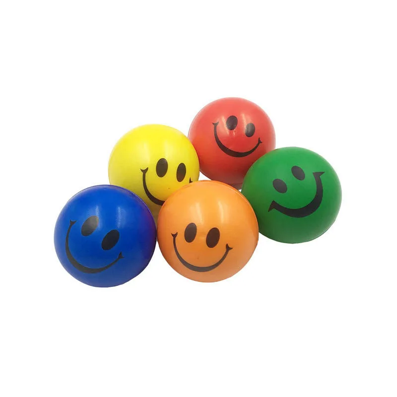 Anti-stress-Ball Gesicht Squeeze Stress Emotionale Übung Stress Pu Schaum Bälle Lustige Spielzeug für Kinder 6 stücke 6,3 cm Orange, rot, Gelb