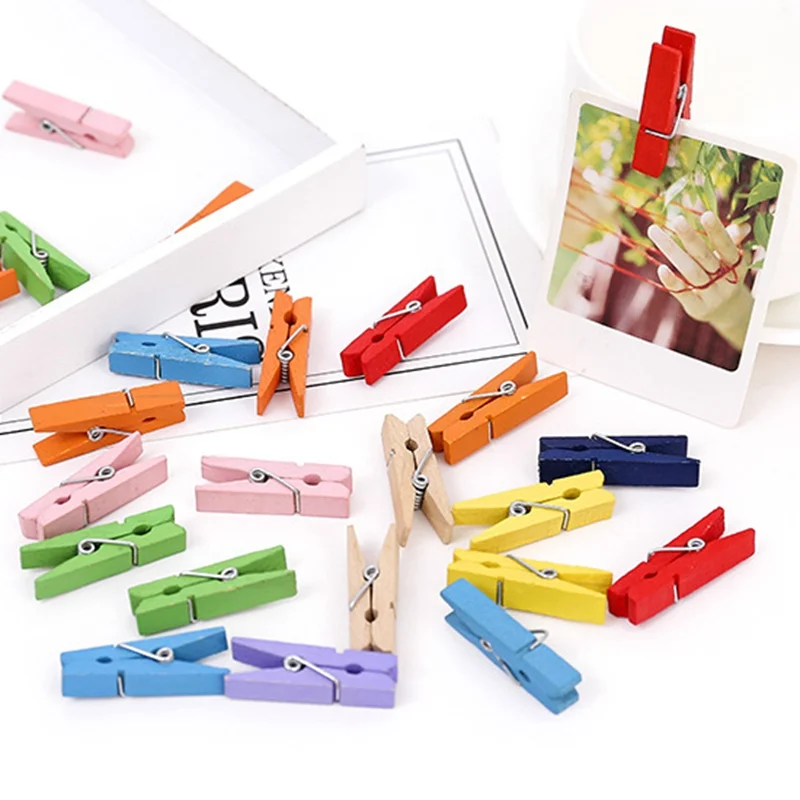 10-50 Teile/paket Heißer Verkauf Mini Natürliche Holz Kleidung Foto Papier Peg Pin Wäscheklammer Handwerk Clips Schule Büro Schreibwaren 19331 – Detail 6
