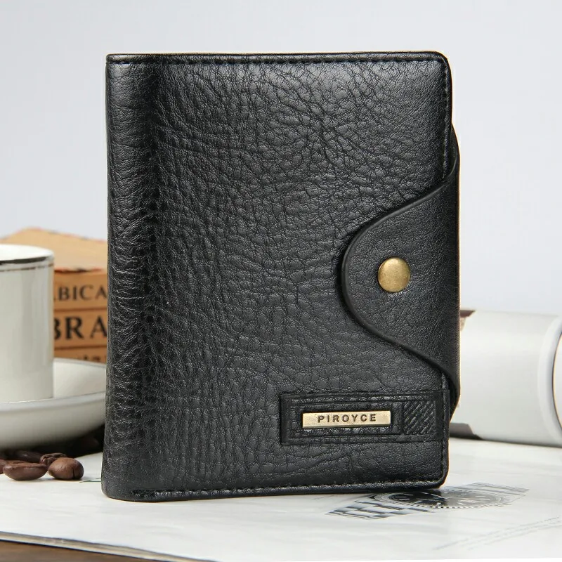 New 2023 Quality Guaranteed PU Leather Brand Men Wallets Design Short Small Male Purses Vintage Hasp Card Holder Carteras Casual