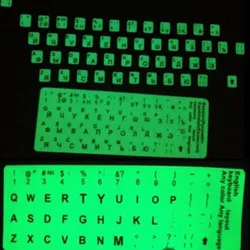 1PCS Fluorescent Glow in Dark Letter Alphabet English or Russian Keyboard Green Light Stick Sticker for Universal PC Keyboard