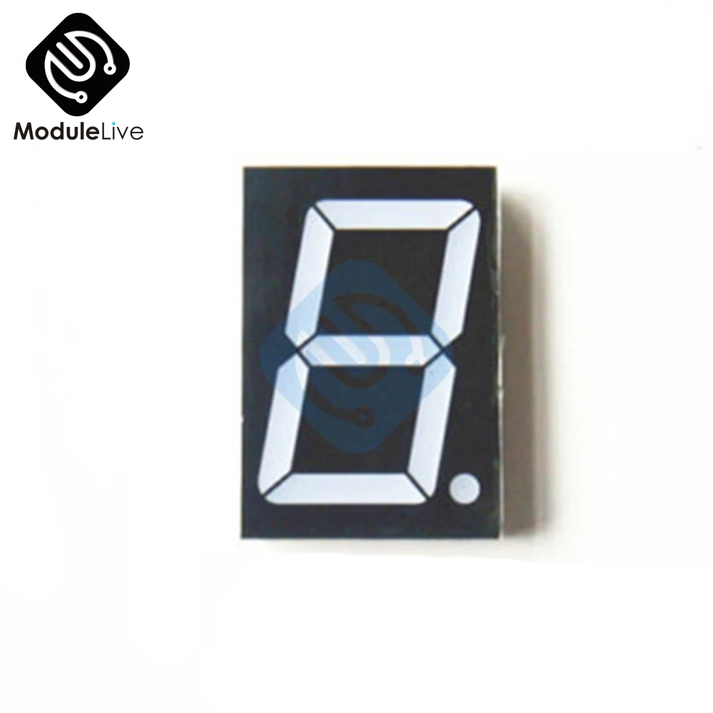 10 Pins 10P 1.8 inch 1 Bit Digit Dig Red Led Display 7 Segment Common Cathode Digital Display Electronic PCB Board Module Diy