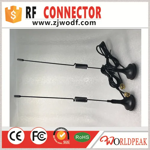 Free shipping 2pcs 433mhz 868mhz 900mhz GSMA 2.4G 3G sucker wireless antenna high gain wifi antenna with SMA male connector