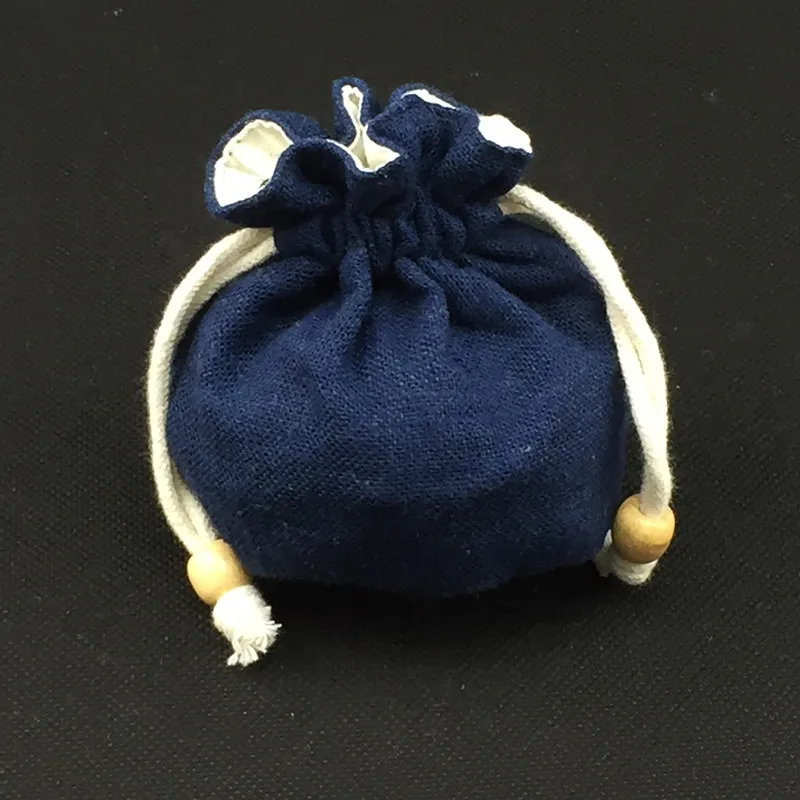 Round Bottom Cotton Linen Pouch Drawstring Jewelry Gift Bag High Quality Small Bucket Bag Bracelet Pouch Coin Purse 10pcs/lot