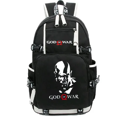 Mochila Game God of War para estudiantes, bolsa de viaje escolar, bolsas para computadora portátil, mochilas azules Oxford Unisex para niños y niñas