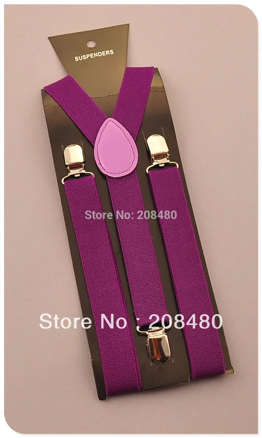 Women MenS Shirt Suspenders For Trousers Pant Holder 2.5cm wide Dark purple Clip-on Braces Elastic Slim Y- back Wholesale Gallus