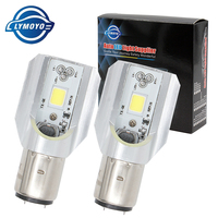 LYMOYO Motorcycle Headlight BA20D H6 LED Bulb COB chip Moto Motorbike ATV ba20d Led Headlamp Fog Lamp Driving lights Accessories