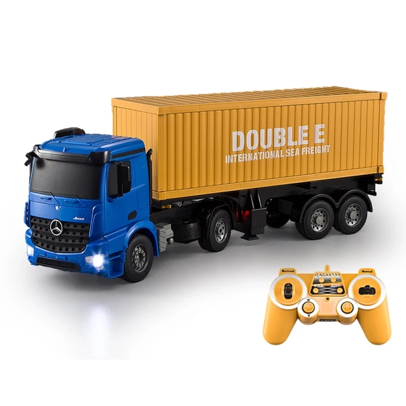 The best gifts rc toys RC Truck Model Super Speed E564 High Speed big remote control Container Truck toy Simulated lights toys