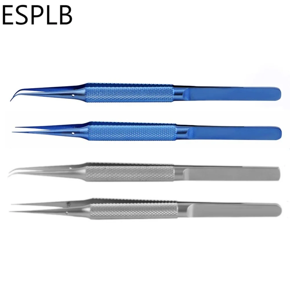 Titanium Alloy/Stainless Steel Tweezers Precision Fly Line 0.15mm Straight/Curved Tip Fingerprint Electronic Components