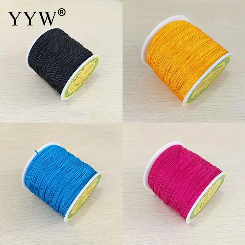 Poliamida Nonedible Tali Nilon Benang Jahit Simpul Cina Macrame Cord untuk Tali Sutra Manik-manik String Kostum DIY Membuat Perhiasan