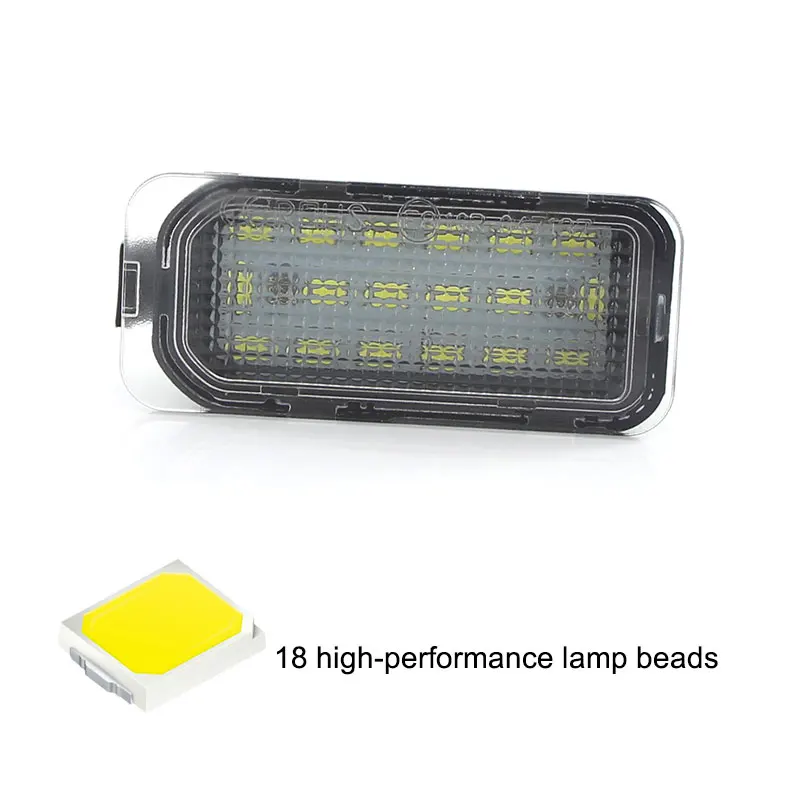 1 pair Error Free White LED license plate light For Jaguar XF X250 XJ X351 auto rear number plate lamps car styling replacement