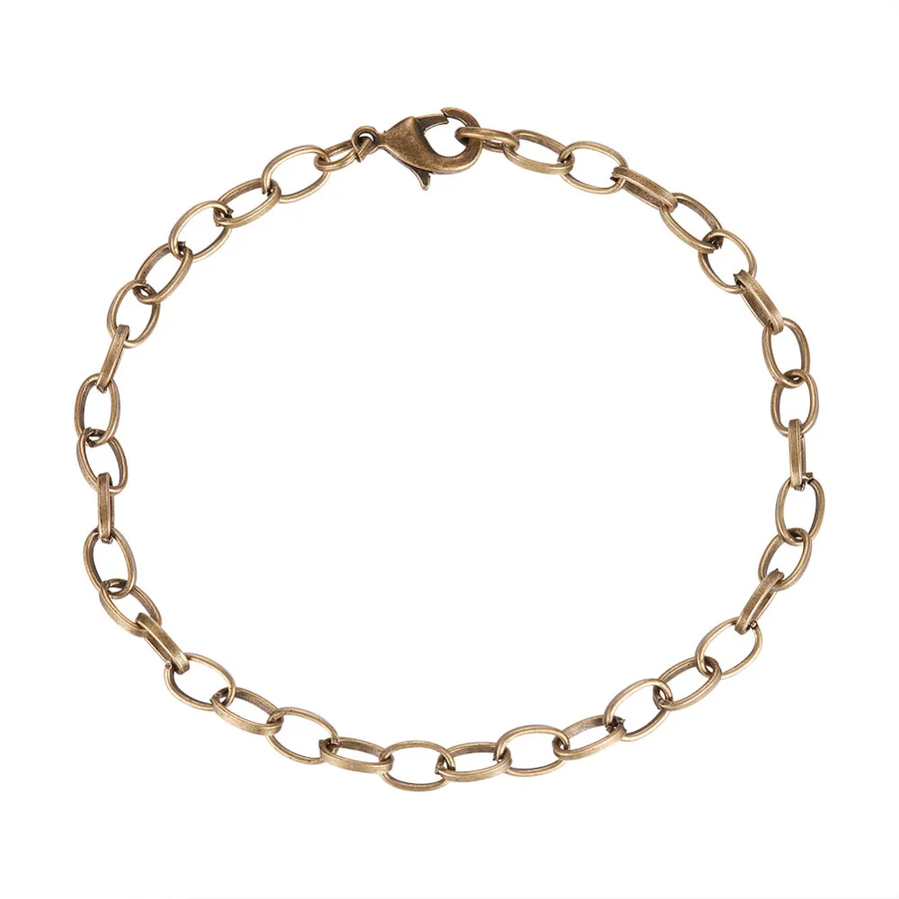 10pcs Metal Cross Chain Jewelry Findings for Bracelet Making DIY with Lobster Claw Clasps Golden/Silver/Antique Bronze/Black