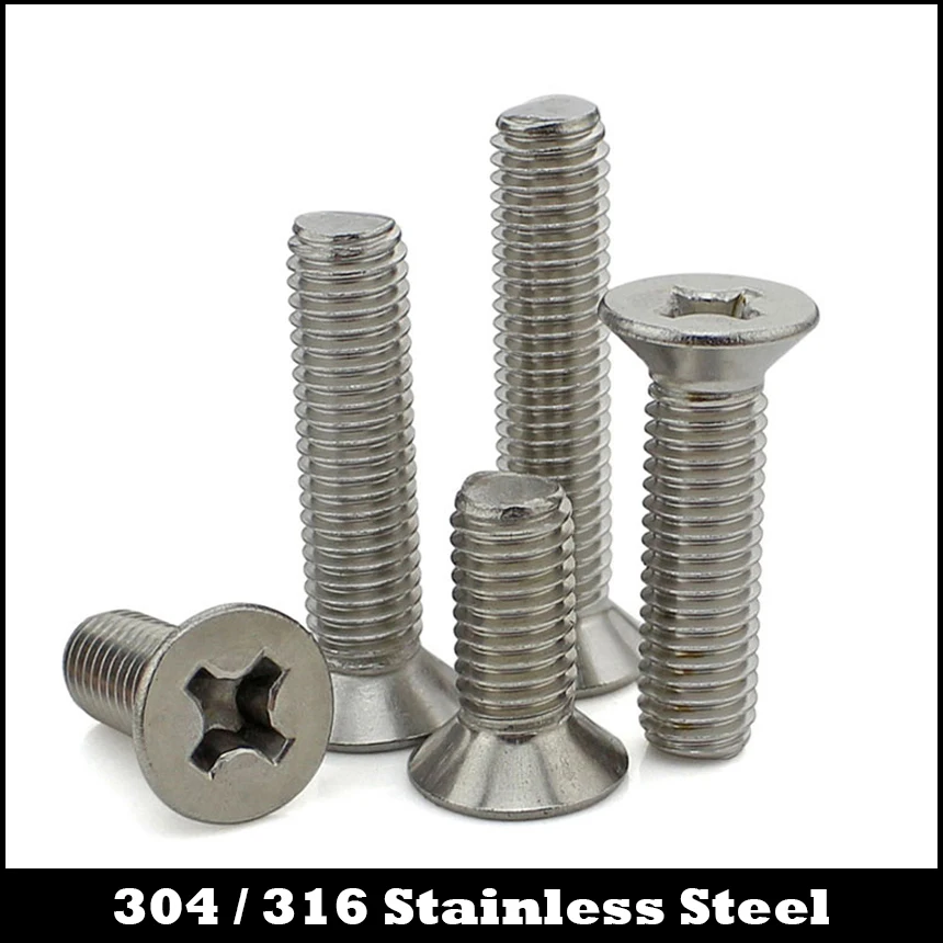 

M3 M3*9 M3x9 M3*12 M3x12 M3*35 M3x35 304 316 Stainless Steel ss Phillips Cross Recessed Countersunk CSK Flat Head Machine Screw