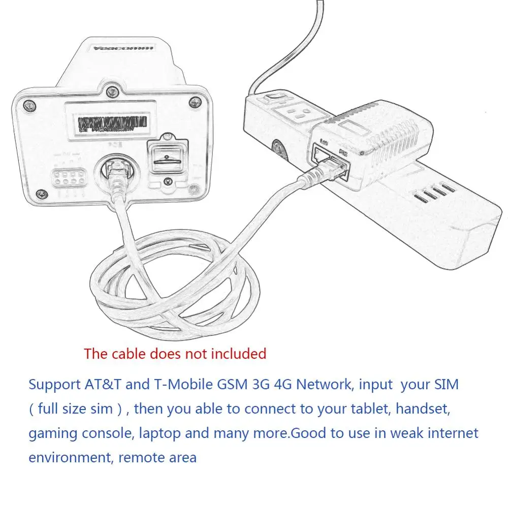 Support POE Yeacomm YF-P11 Outdoor 4G CPE Router Access Point Bridge LTE 150M Wth 8dbi Built-in Antenna