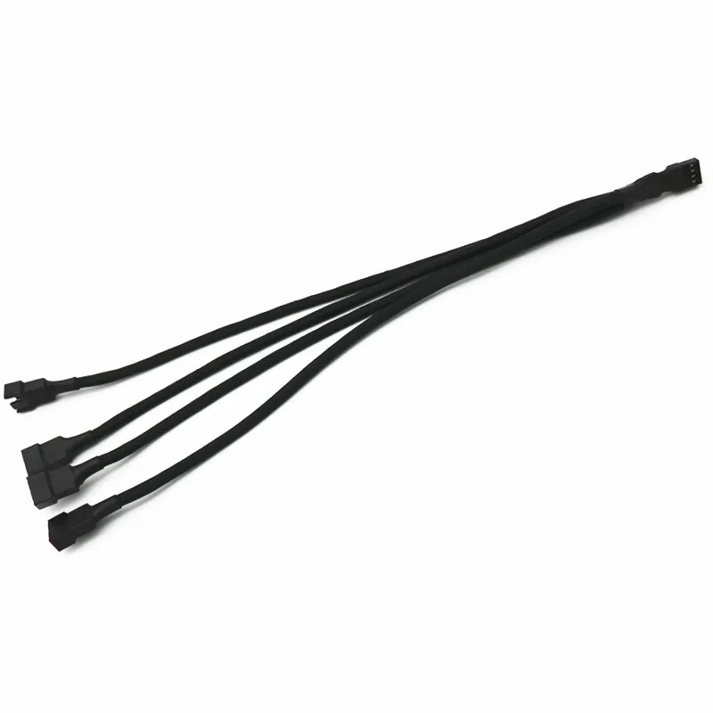 Angitu اللوحة 4x4pin مروحة التبريد كابل مهايئ مجزأ 22awg 1 إلى 4 مروحة كمبيوتر ذكر إلى أنثى الكمبيوتر مروحة تمديد كابل