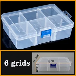 Multi Grids Plastic Afneembare Opbergdozen Bakken Voor Gereedschap & Sieraden & Vistuig Schroef Desk Organizer Grote 6 Grids plastic Doos