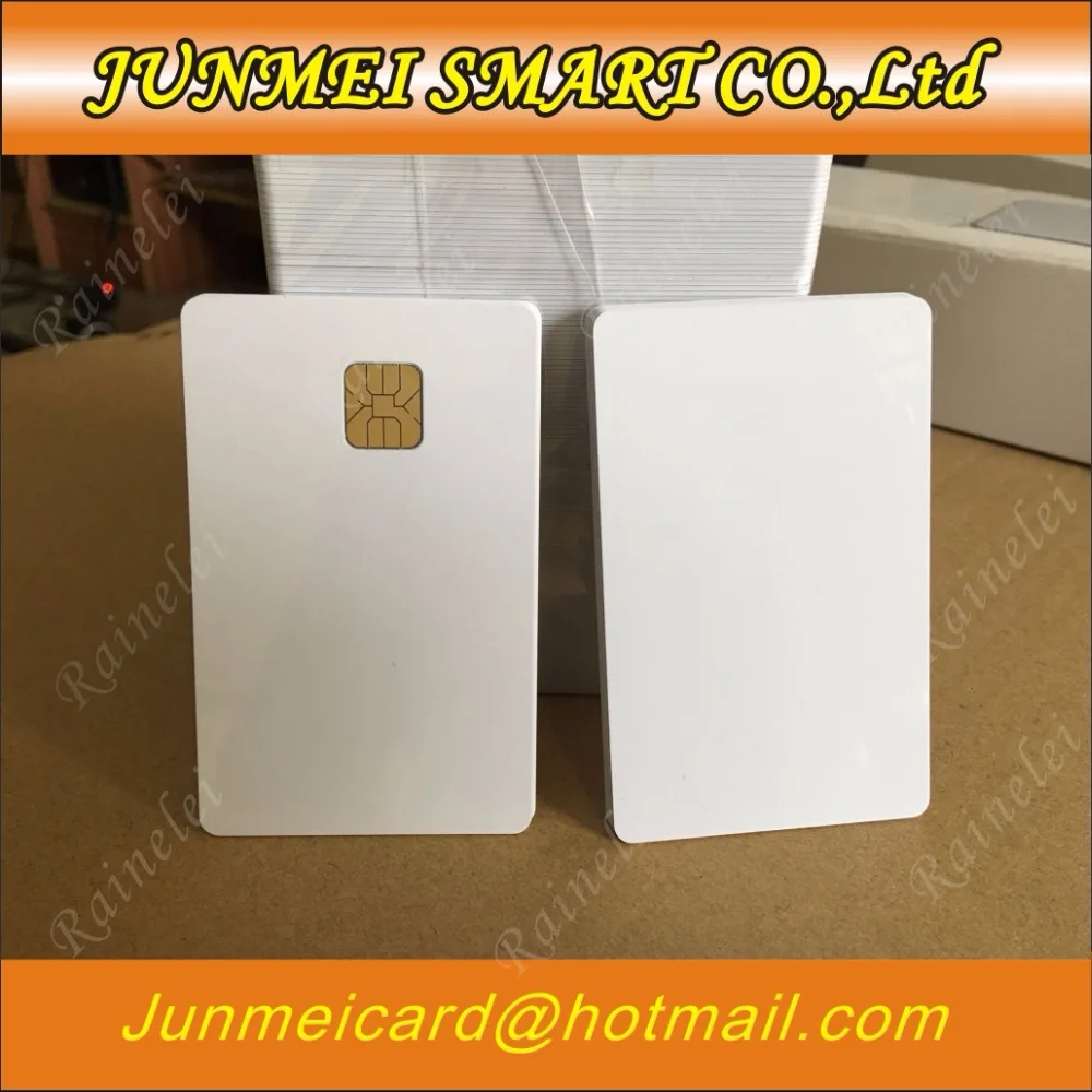 100pcs White PVC With ISO7816 Chip  Fudan Printable Blank Contact Sle 4428 Smart Card For Inkjet Printer