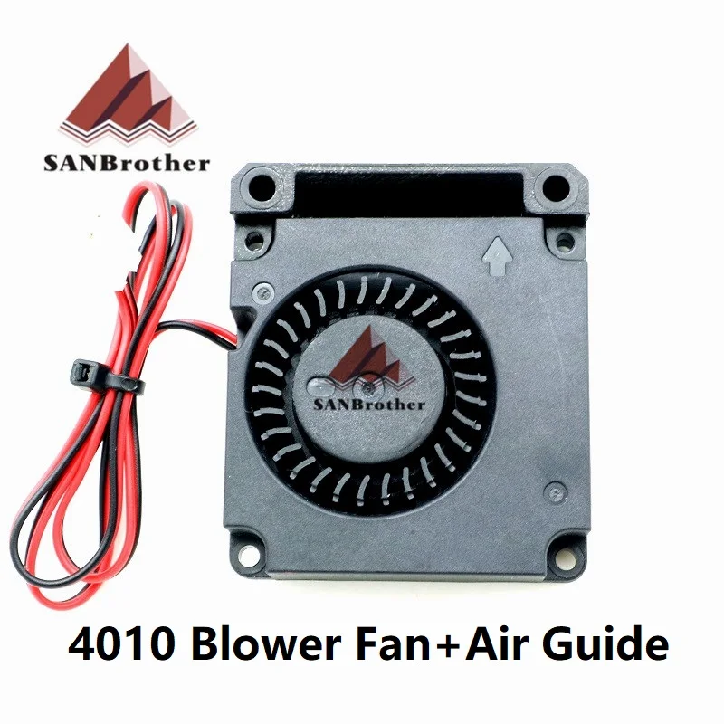 3D Printer Air guide Turbine Fan 5V/12V/24V 40*10mm 4010 Hydraulic Bearing Blow Radial extruder Cooling Fan Turbo Fan & 2P Wire