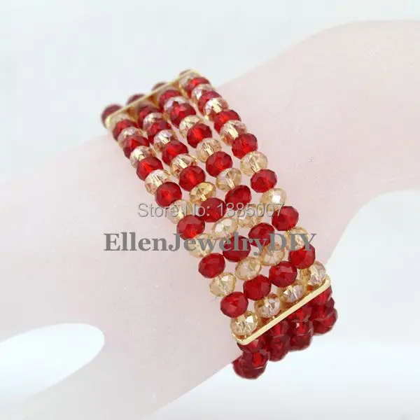 

Voguish 4 Rows Crystal Bracelet Nigerian Crystal Beads Bracelet Statement Bridesmaid Bracelet Gift African Bridal Jewelry