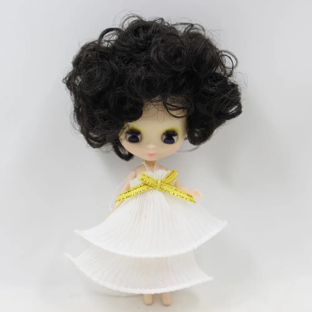 ICY DBS Blyth Doll Mini Black curly hair 10cm height BJD