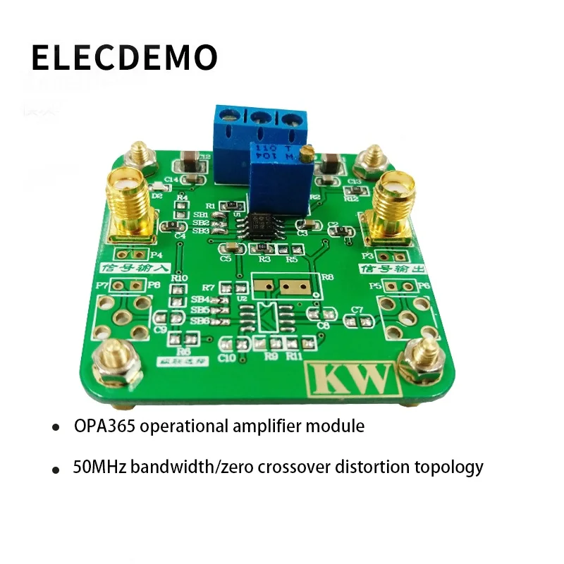 OPA365 Modul Tinggi Kinerja Operasional Amplifier Modul 50MHz Bandwidth Nol Crossover Distorsi Topologi
