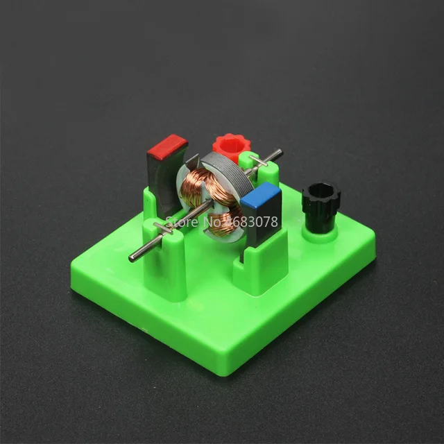 1pc Physics Study Kids Physical Optical Experiment Instrument Dc Motor Model School Circuit Direct-current Motor Model With Fan