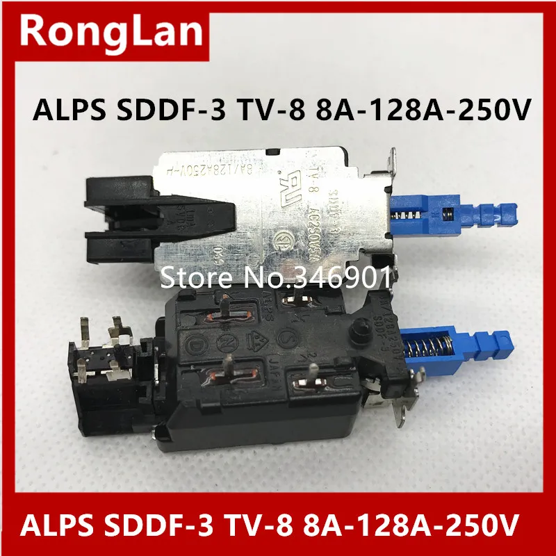 [SA]ALPS power switch SDDF-3 TV-8 8A-128A-250V,--10PCS/LOT