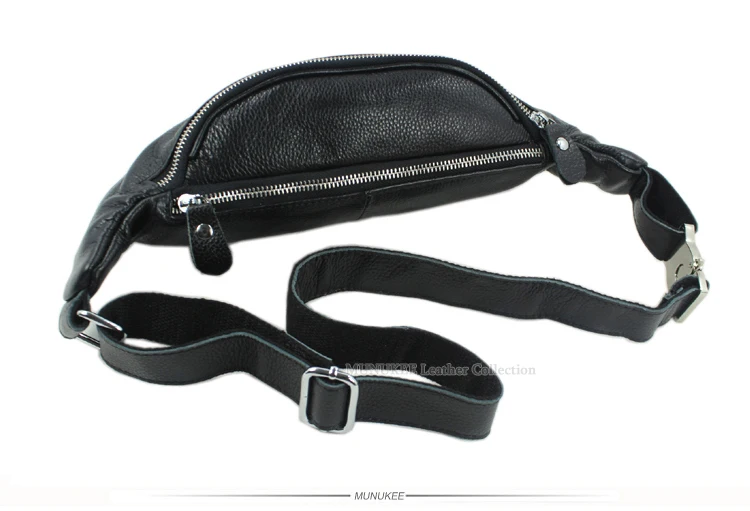 Imagem -04 - Cintura de Couro Genuíno para Homens Bolsas Masculinos de Cinto de Dinheiro Bum Fanny Packs Bolsa Pequena Preta e Marrom Nova Moda