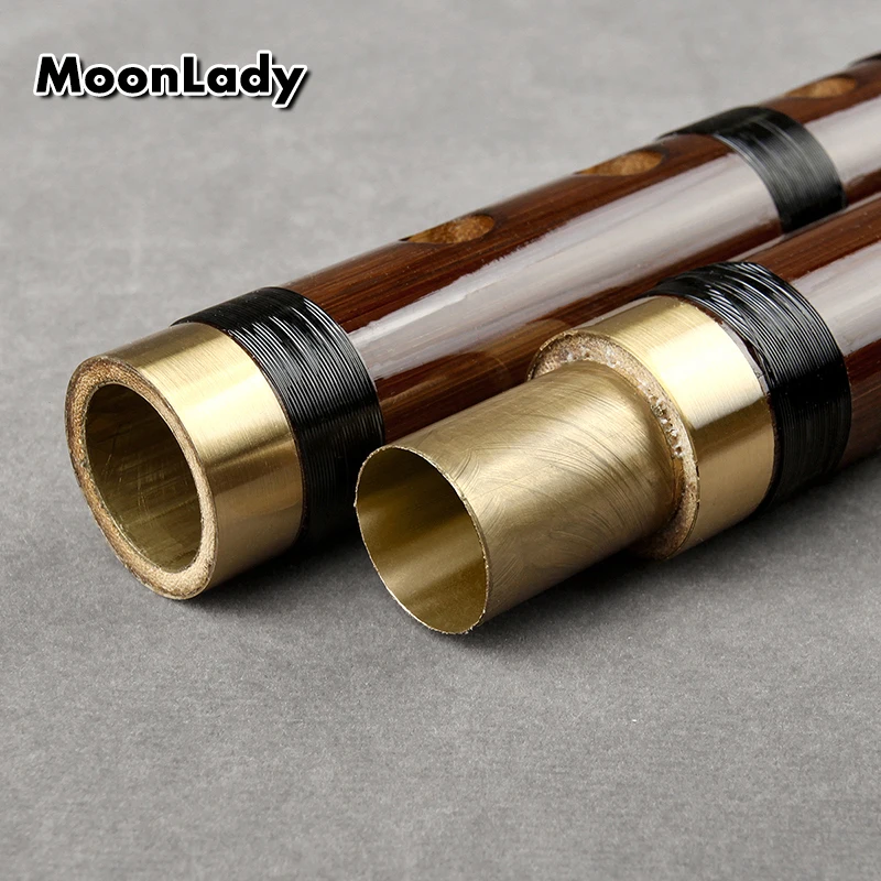 Chinese Traditional Handmade Coffee Bamboo Two-section Flute Called Dizi Traditional Flauta Wood For Beginners and Music Lovers