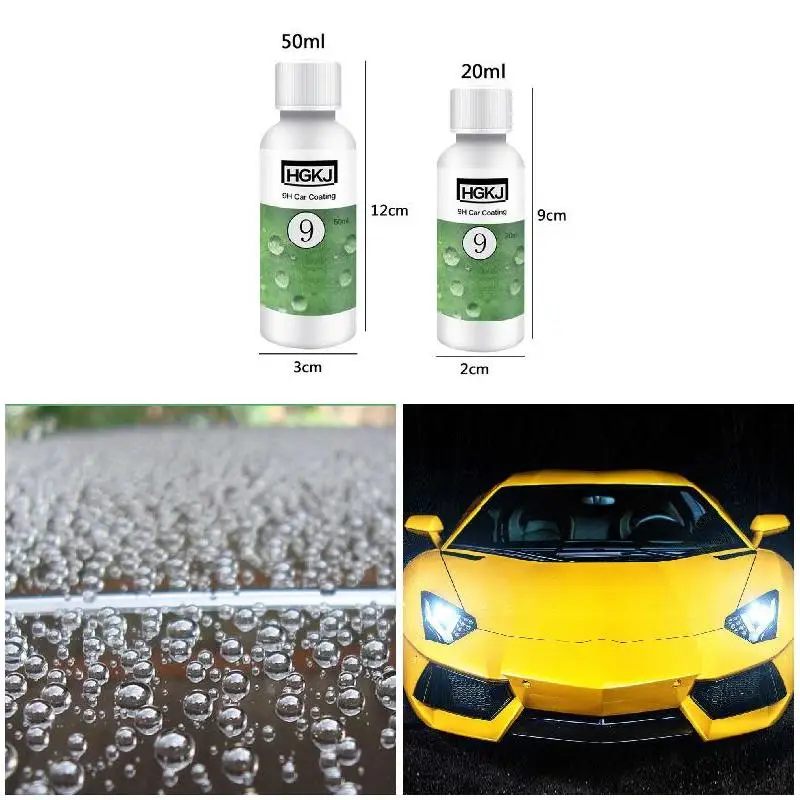 

20/50ml 9H Car Coating HGKJ-9 Paint Sealant Anti Scratch Auto Exterior Care Hydrophobic Coating M8617