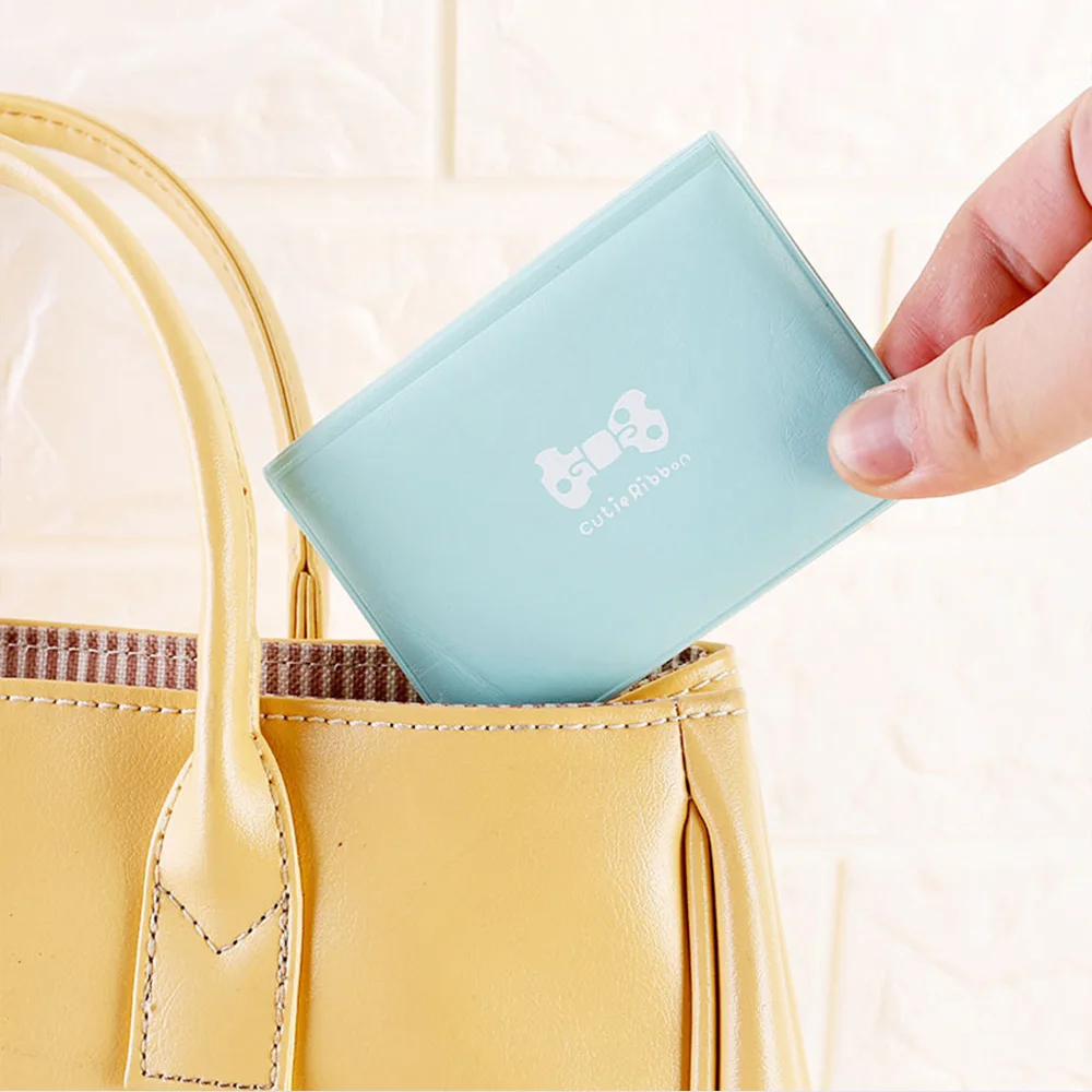 Fashion Cute Bow Credit Card Function 12 Bits Card Candy Color Lady Casual Simplicity Passport Card Bag Easily Carry Bags Gifts