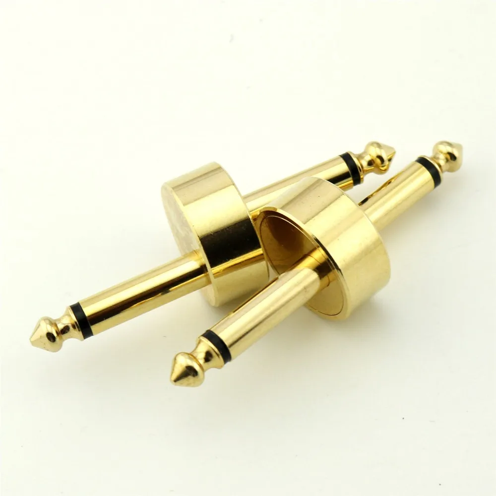 1pcs 6.35mm 1/4" Guitar Effect Pedal Convert Connector Plug Solder Patch Adapter Plug