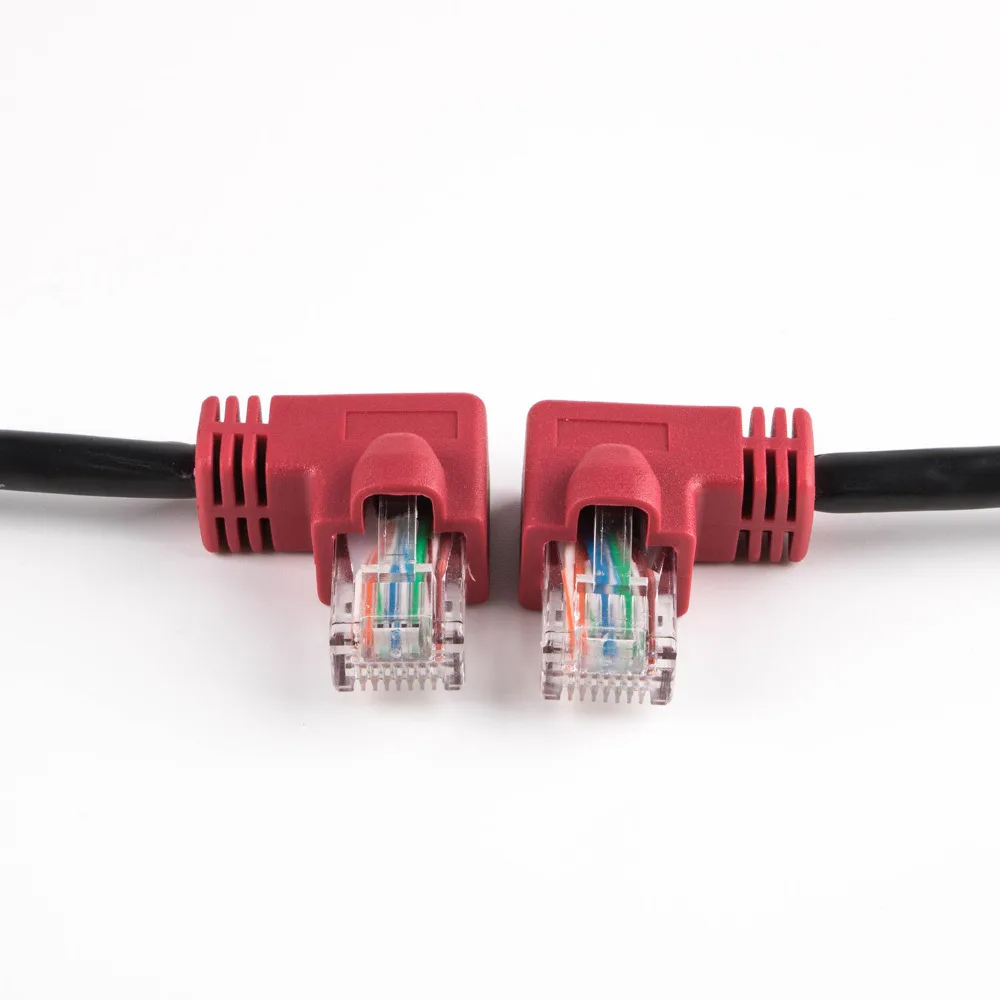 Cat5e Lan Ethernet Cable UTP Cat 5 RJ45 Network Patch Left and Right Angle For PS2 PC Computer Router Cord